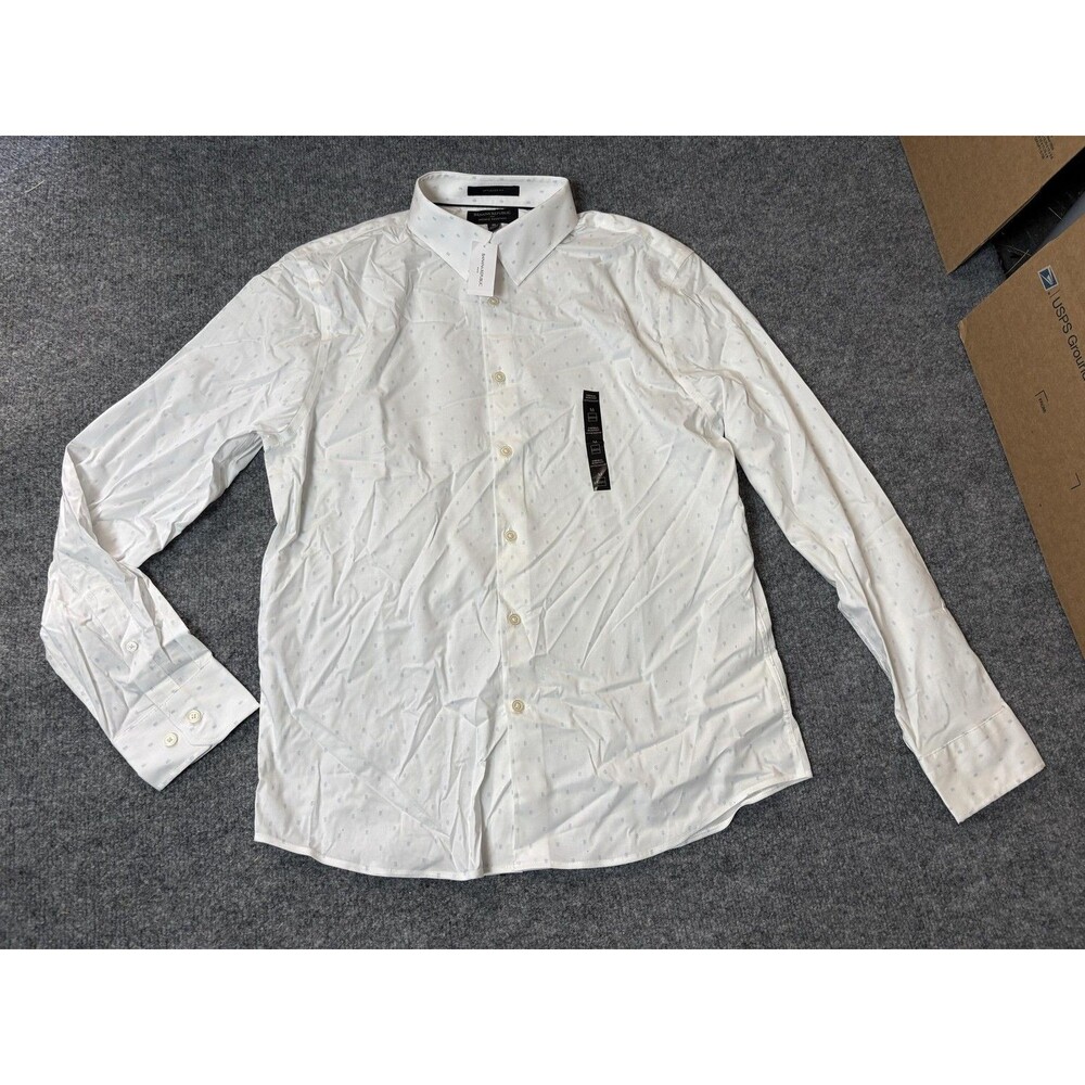 Banana Republic Shirt Mens M Geometric Long Sleeve Wrinkle Resistant Button-Up